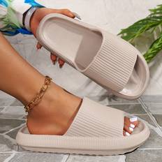 Unisex Slippers & Sandals Temu Solid Color Eva Pillow Slides Anti-odor Anti-slip Bathroom Shoes