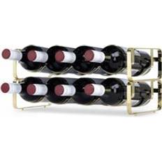 Livivo Elegant Stackable Shelf Set of 2 Gold Wine Rack