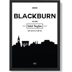 Artze Wall Blackburn Black And White A4 Framed Art