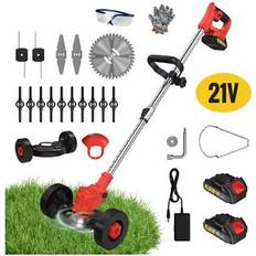 Cordless Garden Strimmer 21V With 2 2.0Ah Batteries