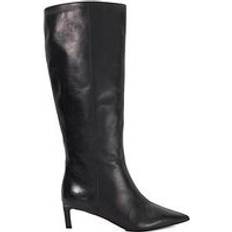 Dune London Black High Boots Dune London Smoothly Leather Knee High Boots - Black