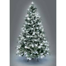 10ft christmas tree Shatchi 10FT Prelit Green Lapland Fir White LEDs Christmas Tree