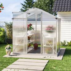 6x6 greenhouse Living and Home Greenhouse Aluminium Frame 6x6 ft Aluminum Polycarbonate
