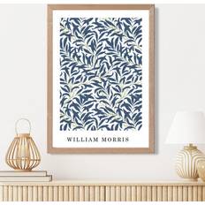 Artze Vintage Morris Navy Willow A3 Framed Art