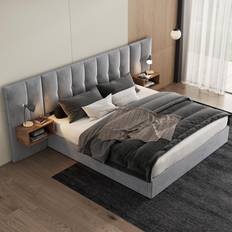 Upholstered Storage Bed 107cm H x 250cm W x 200cm L Frame Bed