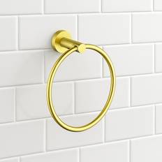 Solid Brushed Brass Metal Bathroom Towel Ring