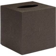 Chelsea Square Tissue Box Faux Shagreen Chocolate