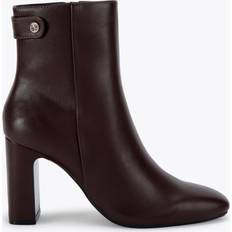 High Heel - Women Boots Kurt Geiger Trix Faux-Leather Heeled Ankle Boots - Dark Brown