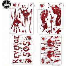 Halloween Wall Doors Windows Stickers 4pcs