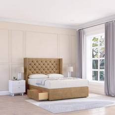 6Ft Dior Dumfries Latte Memory Foam Bed Set