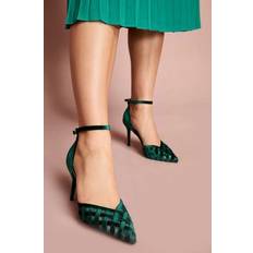 Coast Detail High Stiletto Heel Court Shoes - Green