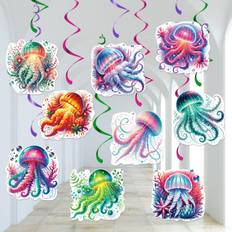 Ocean Jellyfish Pattern Birthday Pendant