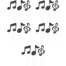 Sodial 30 Pcs Music Notes Themed Cupcake Topper Cake Decoration