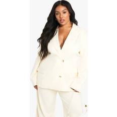 XL Blazers boohoo Plus Button Down Pocket Blazer - Yellow