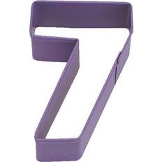 Cookie Cutters Anniversary House Number 7 Poly-Resin Coated Purple Cookie Cutter