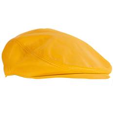 Men - Yellow Hats Infinity Leather Mens Peaky Blinders Newsboy Flat Hat - Yellow