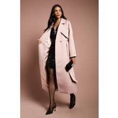 Satin Coats Coast Satin Occasion Belted Trench Coat - Pink