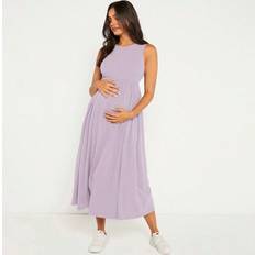 Shein Solid Color Simple Sleeveless Maternity Daily Dress
