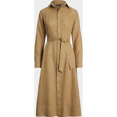 Polo Ralph Lauren Linen Dresses Polo Ralph Lauren Belted Linen Shirtdress - Tan