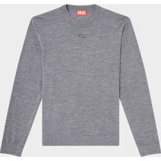 Diesel Herr Tröjor Diesel Pull En Laine Logo Cut-Out Tröja - Gris