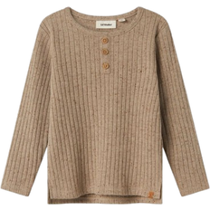 Beige - Piger Overdele Name It NMMOmilo Ls Top Bluse Regular Fit Top - Beige
