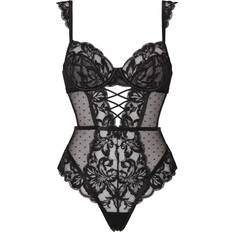 Shapewear & Under Garments Ann Summers Women's Black Lace Cut Out Bodysuit - Black