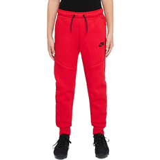 Boys - Red Trousers Nike Big Kid's Sportswear Tech Fleece - University Red/Black/Black (HV5869-657)