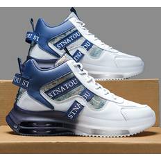 Unisex Trainers Temu Unisex Mid-top Lace-up Fashion Sneakers - Lightweight