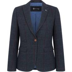Madrid Tweed Tailored Fit Blazer - Navy