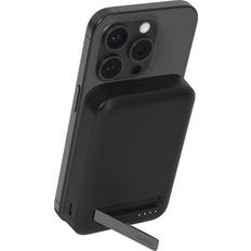 Belkin BoostCharge Pro trådlös powerbank 8000 mAh med Qi2, MagSafe-kompatibel bärbar laddare inbyggt utfällbart stöd För iPhone 15, 15 Plus, 15 Pro, 15 Pro Max, iPhone 14, m.fl. Svart