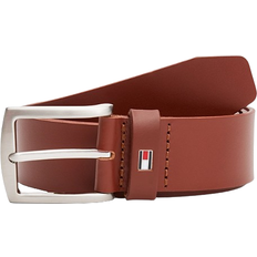 Tommy Hilfiger Denton Flag Keeper Leather Belt - Dark Tan