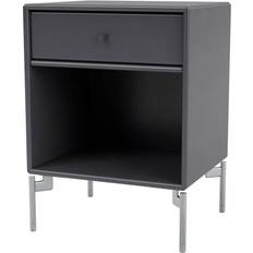 Montana Furniture Dream with Legs Coal/Matt Chrome Bedside Table 30x35.4cm
