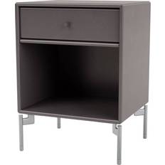 Montana Furniture Dream with Legs Coffee/Matt Chrome Bedside Table 30x35.4cm