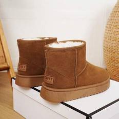 Shein Retro Fashion Elegant Outdoor Fleece Snow Boots - Winter