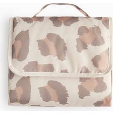 Tu Beige Leopard Printed Travel Changing Mat One Size