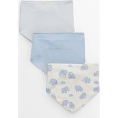 Tu Blue Elephant Print Hanky Bibs 3 Pack