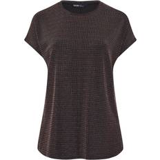 Stripes - Women T-shirts Yours Metallic Grown On Sleeve T-Shirt - Black