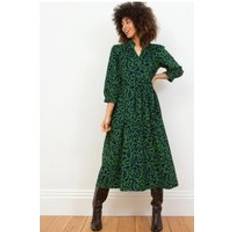 GOTS (Global Organic Textile Standard) Dresses Kite Charborough 3/4 Sleeve Cord Dress - Green