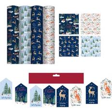 Woodland Christmas Wrapping Paper 4 Rolls