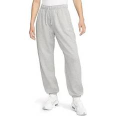 Nike Sportswear Club Fleece Women's Mid Rise Oversized Tracksuit Bottoms - Dark Grey Heather/White