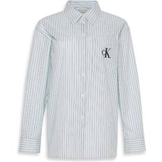 Calvin Klein Grøn Skjorter Calvin Klein Yd Perfect Button Down Shirt - Blue