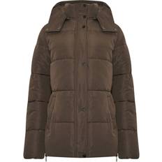 LTS Tall Women's Puffer Coat - Chocolate Brown