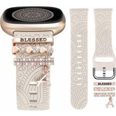 Fitbit Versa Smartwatch Strap Shein Soft Boho Engraved Fancy Sport Strap