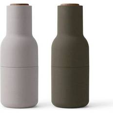 Audo Bottle Grinder Hunting Green/Beige Salt Mill, Pepper Mill 2pcs 21cm
