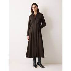 Brown - Shirt Dresses Jigsaw Relaxed Drape Shirt Dress Brown