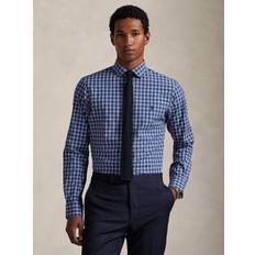 Polo Ralph Lauren Ventilerande Skjortor Polo Ralph Lauren Regular Fit Check Cotton Blend Shirt - Blue