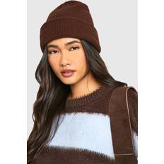 Beanies boohoo Basic Beanie Womens - Brown