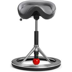 Läder Sadelstolar Backapp 2.0 Smart Vegan Leather Red/Black/Polished Aluminum Sadelstol 81cm