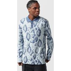 Vans Herre Polotrøjer Vans Raw Instinct Long Sleeve Polo Hoodielo - Blue