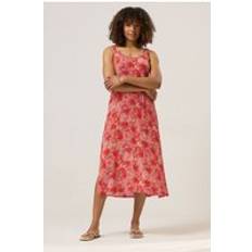 Swimsuit Cover-Ups & Sarong Wraps M&Co Tropical Print Beach Dress - Orange